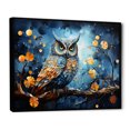 thumbnail image 2 of Designart "Nightfall Among The Silent Forest Owls II" Animals Owl Floater Framed Canvas Prints, 2 of 5
