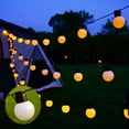 thumbnail image 4 of Solar-Powered LED Globe String Lights, Outdoor Waterproof G50 Bulb Fairy Lights for Camping, Patio, Garden, and Party Decor, 8 Lighting Modes, Auto On/Off, Warm White and Multicolor Options, 4 of 7
