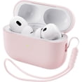 thumbnail image 1 of Yanonmyfd Funda Silicona para AirPods Pro 2 (2022/2023), Estuche de Silicona Líquida para AirPods Pro 2.ª con Cordón, LED Frontal Visible y Compatible con USB-L/USB-C - Negro,Rosa, 1 of 27