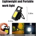 thumbnail image 1 of Small LED Flashlight 800 Lumens Rechargeable Keychain Mini Flashlight 3 Light Modes Folding Bracket Bottle Opener and Magnet Base, 1 of 7