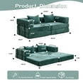 thumbnail image 3 of 78'' Convertible Folding Sofa Bed, Floor Sleeper Sofa Couch with Fixed-Shape Frame, Compression Comfy Couch, Boneless Modular Sectional Sofa, No Assembly Required, for Living Room, Bedroom, Dark Green, 3 of 8
