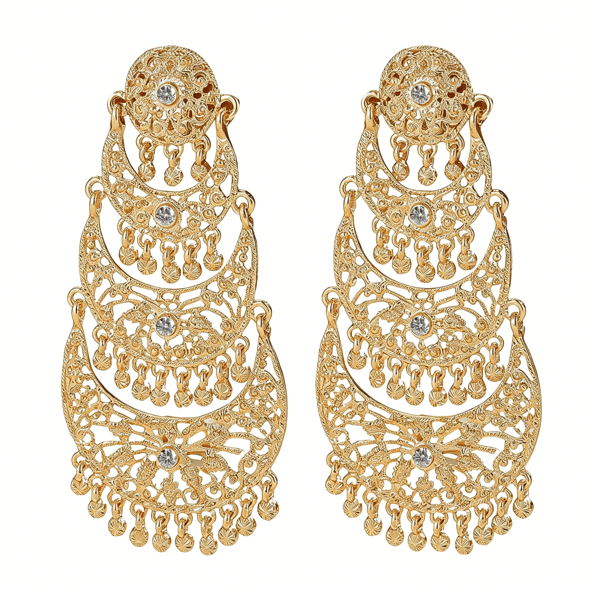 DESIGNICE Bohemian Gold Long Tassel Dangle Drop Earrings,Beaded Chandelier Earrings for Women Extra Long Earring Party Wedding Wear Holiday Jewelry Accessories Gifts