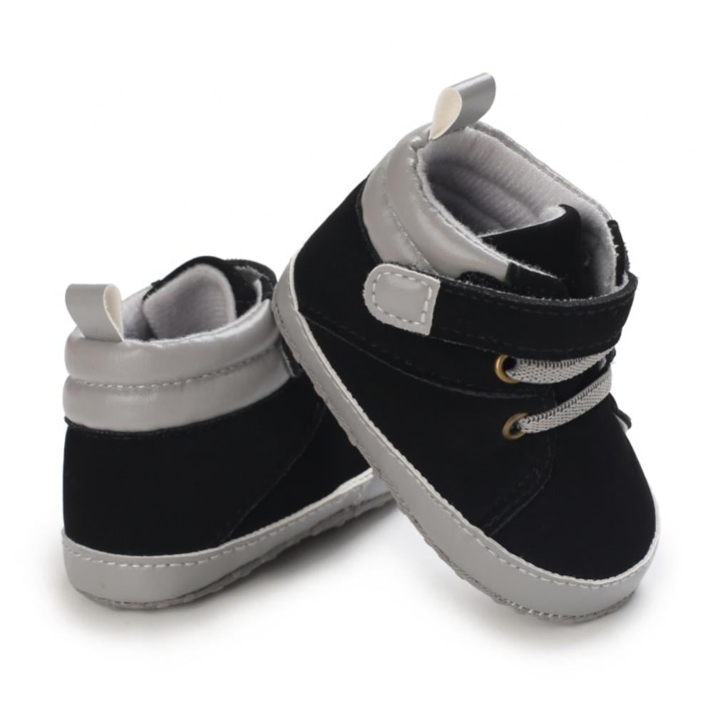Newborn Baby Girls Pram Shoes Infant Booties Kids High Top Pre Walker Sneakers 