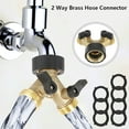 thumbnail image 3 of Wekvgz Heavy Duty Brass 2 Way Garden Hose Splitter - Y Shape Hose Connector 3/4 Thread, Water Hose Splitter for Outdoor Garden Farm, 3 of 6