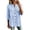 Blue, variant on Womens Tops 3/4 Sleeve Button Front Mandarin Collar Plaid Print Tunic Tops Casual Loose Fit Shirts for Everyday Wear (Blue,XL)