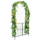 thumbnail image 5 of Costway Arco de Jardín de Metal con Enrejado y Puerta, Pérgola para Plantas/Rosas/Vides, Arco de Boda de Ceremonia, Decoración para Fiesta Nupcial en Patio Interior, 2 m de Altura y 1 m de Anchura, 5 of 6