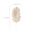 thumbnail image 2 of BESTYASH Holiday Decoration 12Pcs Christmas Decoration Leaves Glitter Powder PE For Home Party Table 40X5.9In, 2 of 7