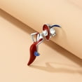 thumbnail image 4 of HomeKingdee Fashion Woman Brooch - Luxury Alloy Rhinestone Red Silver-Plated Jewelry Pin for Women and Girls for Various Occasions, 4 of 5