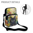 thumbnail image 5 of FUIALDOLG Black Cat Floral Crossbody Bag, Polyester Lightweight Messenger Bag for Daily Travel and Casual Shopping, 5 of 8