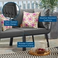 thumbnail image 4 of Modway Riverside Outdoor Patio Aluminum Corner Chair in Gray/Charcoal, 4 of 8