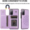 thumbnail image 6 of Design for Samsung Galaxy S20 FE/S20 Fan Edition 5G Wallet Case,PU Leather Phone Case with Screen Protector Card Holder,Stand Shockproof Flip Protective Cover for S20fe5g Women 6.5 inch Purple, 6 of 6