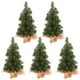 thumbnail image 1 of 10 miniárboles de Navidad artificiales de arpillera, 30 cm, decoración rústica de mesa para ventana, repisa y repisa., 1 of 7