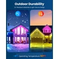 thumbnail image 7 of DAYBETTER 100ft Permanent Outdoor Lights, RGB Eaves String Lights with 50LED, Remote/APP Control, IP65 Waterproof, for Garden Halloween Christmas Party Decorations, 7 of 7