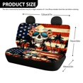 thumbnail image 4 of CHAQLIN American Flag Skull Theme Bench Seat Covers for SUV, 2 Pcs Dustproof Universal Car Seat Covers Non-Slip Stretch Rear Bench Seat Covers, 4 of 6