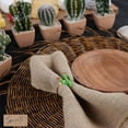thumbnail image 4 of Servette Home Gold Metal Napkin Rings Set of 10 Green Cactus, 4 of 6