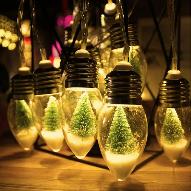 Christmas snowflake String Lights Small Tree Lights for Bedroom decoration String Lights with 10 LED Clear Bulbs