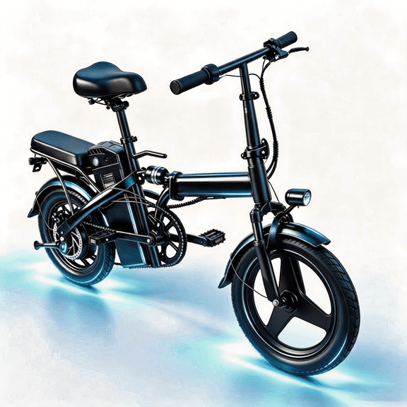 14 Inch Foldable Electric Bike Peak 500W Brushless Motor 36V 12Ah Removable Battery 19.9 MPH Max Speed Adult Electric Commuter Bike for Shopping
