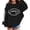 Black, variant on Girls Baseball Pullover Sweatshirts Oversized Long Sleeve Casual Tops Teen Kids Cute Sweatshirts Clothes School Hoodie