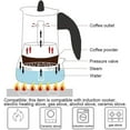 thumbnail image 3 of Premium Stainless Steel Italian Coffee Maker, Classic Coffee Maker (100/200/200/450 ML) For Induction Cooker, 3 of 5