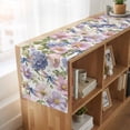 thumbnail image 6 of Table Runners 72 Inches Long Dress Scarves, Spring Flowers Farmhouse Kitchen Table Runner, Coffee Tablerunners, Watercolor Floral Dragonflies Vintage 14x72 Inch, 6 of 9