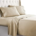 thumbnail image 3 of 300 Thread Count 100% Egyptian Cotton 3-Piece Flat Sheet (1 Flat + 2 Pillow Covers) Size Olympic-Queen Color Taupe Solid, 3 of 5