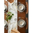 thumbnail image 4 of Table Runner Dresser Scarf 13 x 72 Inch Gold White Marble Abstract Cracked Stone Texture Contemporary Table Runners Non-Slip Heat Resistant Kitchen Dining Table Decor for Indoor Outdoor, 4 of 7