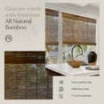 thumbnail image 5 of MOOD Custom Bamboo Shades | ALOHA | Cordless Designer Natural Woven Wood Roman Shades for Windows | Aloha Mango Wood (Sheer) | 67"W X 36"H, 5 of 7