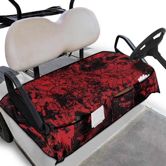 Whosucclay Halloween Theme Soft Golf Cart Seat Blanket, Breathable Elastic Golf Cart Seat Blanket Towel for EZGO Club Car Yamaha, 52.36" x 32.28"