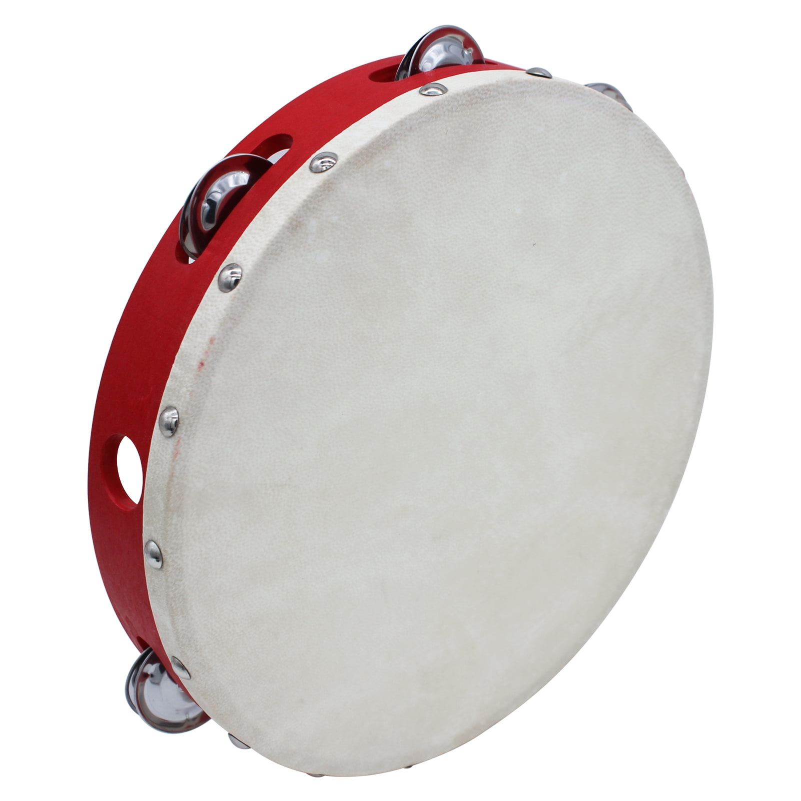 10 Inch Handheld Beginner's Tambourine Double Row Set Instrument