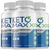 (3 Pack) Keto Max XR - Supplement for Weight Loss - Energy & Focus Boosting Dietary Supplements for Weight Management & Metabolism - Advanced Fat Burn Raspberry Ketones Pills - 180 Capsules