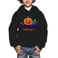 thumbnail image 2 of TIREOW Toddler Boys Girls Long Sleeve Cotton Sweater Trendy Halloween Hoodies Sweatshirt Skeleton Pumpkin Crewneck Cute Ghost Fall Crewneck Hooded, 2 of 4