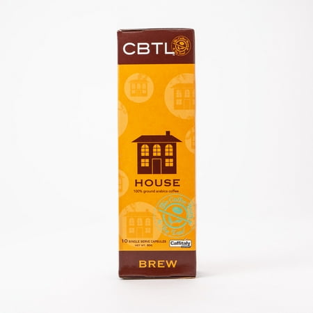 The Coffee Bean & Tea Leaf House Brew Light Roast Single Serve Coffee for CBTL Single Serve Systems, 1 Box of 10 Capsules