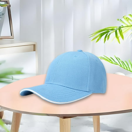 LEKODE baseball hats for men Cap Cotton Sport Hats hats for men mens mesh hat hiking hat lightweight hat Director Hats trucker hat men hats Runner Cap for Men Women baseball cap Light Blue A