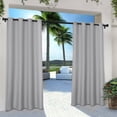 thumbnail image 1 of Exclusive Home Paire de Rideaux Intérieur/extérieur Cabanon Massif, 54x96, Gris Ciel, 2 Chiffres, 1 of 4