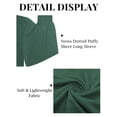 thumbnail image 4 of NISVIYA Womens Oversize Pleated Long Sleeve Tunic Tops Dressy Casual Long Blouses Basic Crewneck Fall Shirts, 4 of 5
