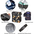 thumbnail image 5 of Cute  Trash Can with Lid - Multipurpose Collapsible Trash Bin for , Leak-Proof Organizer,  Garbage Can with Storage Pockets & Adjustable Straps, 2 Gallons (Flower), 5 of 6