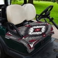 thumbnail image 2 of Golf Cart Seat Covers for 2 Seater,Boho Red Grey Microfiber Cart Seat Towel Blanket,Geometric Southwestern Retro Ethnic Absorbent Breathable Non Slip Bench Seats Protector for Golf Course 51"x31", 2 of 9