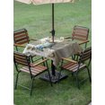 thumbnail image 4 of Outdoor Tablecloths with Umbrella Hole & Zipper, Rustic Floral 60x60 Inch Square Tablecloths, White Magnolia Flowers Farmhouse Bottle Branch Waterproof Table Cloth, Patio/Pool/Picnic Table Covers, 4 of 8