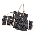 thumbnail image 4 of 6Pcs/Set Leather Handbags Set Shoulder Bags Clutch Black, 4 of 5
