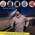thumbnail image 4 of Gorro de punto con luz LED, recargable por USB, 4 luces LED, unisex, cálido, para invierno, con linterna, 4 of 5