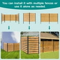 thumbnail image 3 of Lilypelle Air Conditioner Fence, 2-Panel Pool Equipment Enclosure, 48" W x 48" H Privacy Screens Fence Panels with Metal Stakes, Wood Trash Can Fence Privacy Fence Panel for Outside, 3 of 13