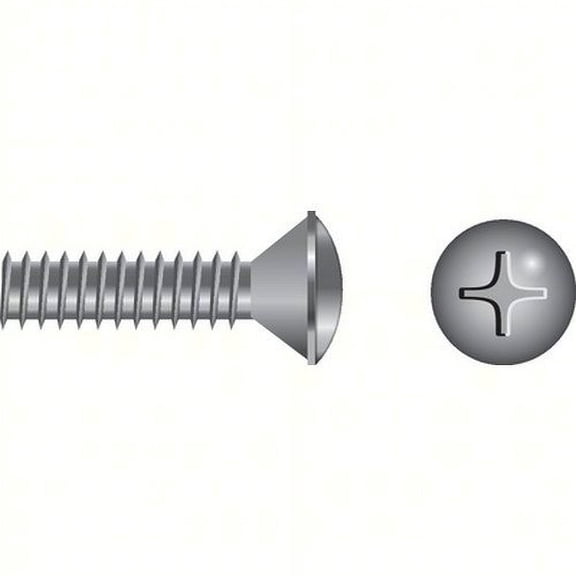 SeaChoice 59699; 1/4-20 X 1 Phillips Head Oval Machine Screw 6/ Bag