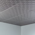 thumbnail image 5 of FASÄDE Rings Decorative Vinyl 2ft x 2ft Lay in Ceiling Panel in Argent Silver (5 Pack), 5 of 5