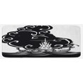 thumbnail image 1 of Nordic Kitchen Mat, Abstract Art of a Viking Chief Being Burned on a Longboat Norse Monochrome, Plush Decorative Kitchen Mat with Non Slip Backing, 47" X 19", White and Black, by Ambesonne, 1 of 1