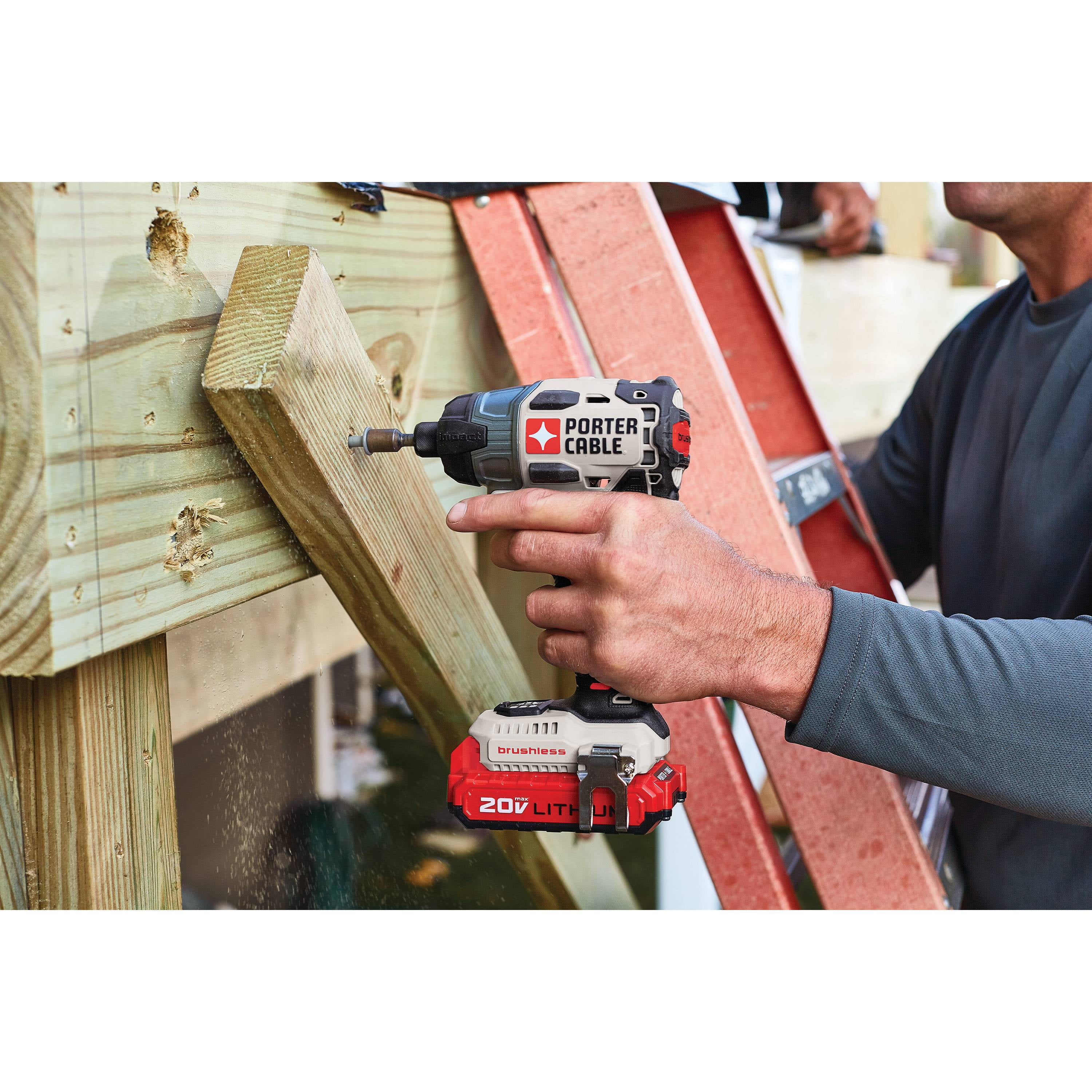 PORTER CABLE 20 Volt Max Lithium Ion 1 4 Inch Brushless Impact