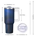 thumbnail image 2 of 40oz Tumbler with Handle and Straw, Vacuum Insulated Stainless Steel Travel Mug, Fits Car Cup Holder, Abstract Colorful Print, 2 of 6