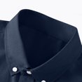 thumbnail image 6 of BiZtdJrK Big and Tall Dress Shirts for Men Long Sleeve Button Down Blouse Tops Solid Color Casual Business Lapel T Shirts Wedding Outfits Today Sales Navy XXL, 6 of 8