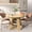 Wood Color, variant on Round Dining Table Modern Extendable Dining Table with Removable Leaves for Kitchen