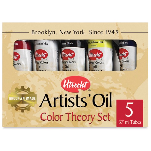 Utrecht Artists' Oil Paint Set Color Theory Kit, Set of 5 colors, 37