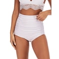 thumbnail image 5 of WoMen's High Waisted Swim Bottom Ruched Bikini Tankini Swimsuit Briefs, 5 of 8